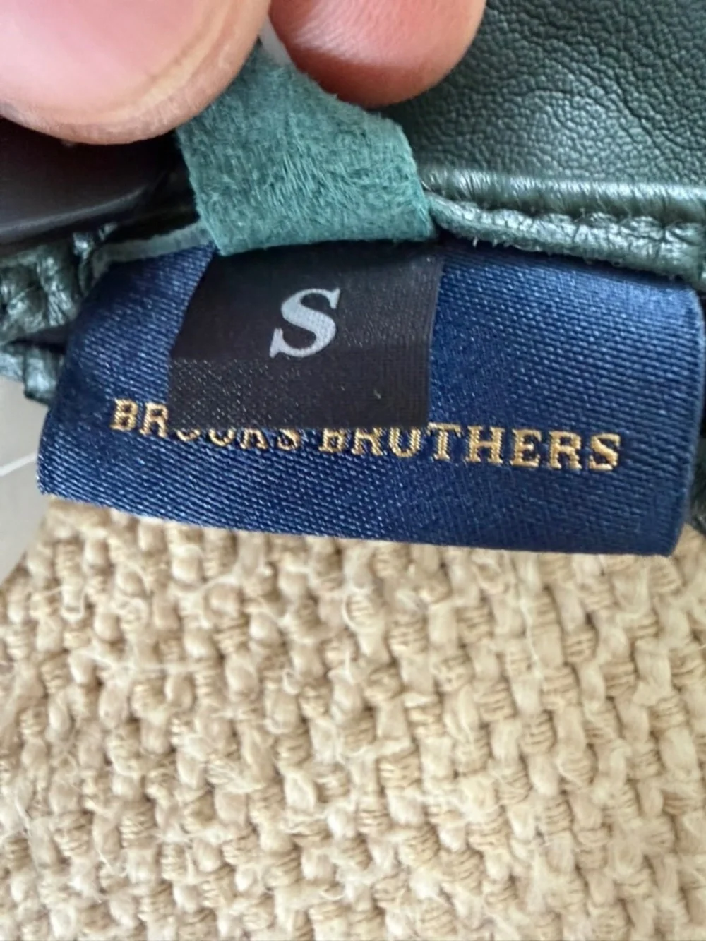 Brooks Brothers Womens Green Leather Gloves Size S 6.5 Bow Accent NWT